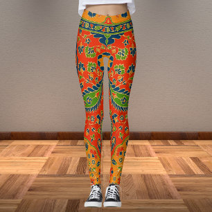 Decoratieve Perzische bloemenprint Leggings