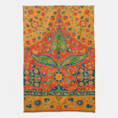 Decoratieve Perzische bloemenprint Theedoek (Verticaal)