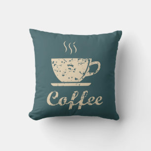 Decoratieve piloot van Chambray Blue Coffee Kussen