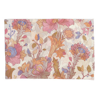 Decoratieve pioenen: kleurrijk bloemenpatroon. kussensloop