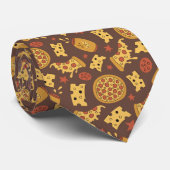 Decoratieve Pizza Pattern Stropdas (Opgerold)