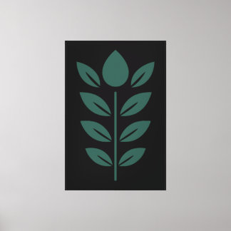 Decoratieve Plant Wall Art Stretched Canvas Print