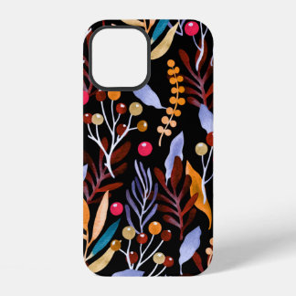 Decoratieve planten, kruiden, bessen en bladeren.  iPhone 12 hoesje