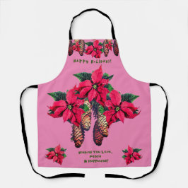 Decoratieve Poinsettia Pinecone Schort