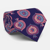 Decoratieve Pomegranate Pattern-Stropdas Stropdas (Opgerold)