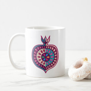Decoratieve pomegranaten koffiemok