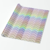 Decoratieve regenboog en getextureerd Chevron Patt Cadeaupapier (Uitgerold)