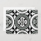 Decoratieve renaissance Rosette Tile Design Briefkaart (Voorkant / Achterkant)