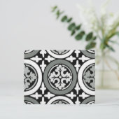Decoratieve renaissance Rosette Tile Design Briefkaart (Staand voorkant)