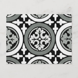 Decoratieve renaissance Rosette Tile Design Briefkaart