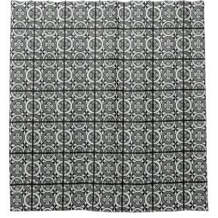 Decoratieve renaissance Rosette Tile Design Douchegordijn
