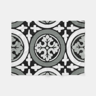Decoratieve renaissance Rosette Tile Design Fleece Deken