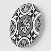 Decoratieve renaissance Rosette Tile Design Grote Klok (Hoek)