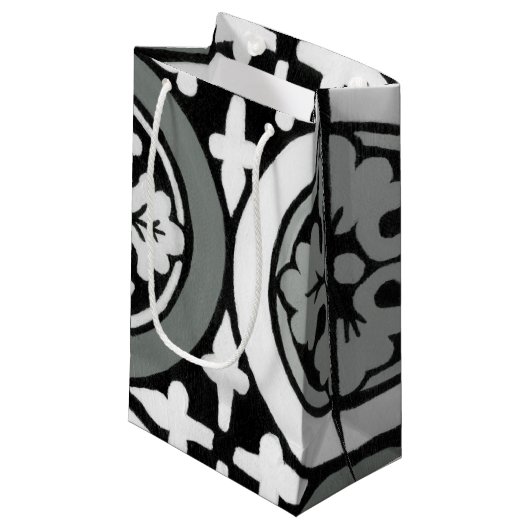 Decoratieve renaissance Rosette Tile Design Klein Cadeauzakje (Voorkant Gekanteld)