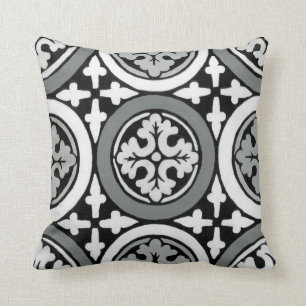 Decoratieve renaissance Rosette Tile Design Kussen
