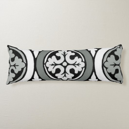 Decoratieve renaissance Rosette Tile Design Lichaamskussen (Voorkant)