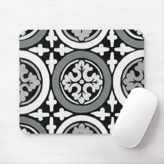 Decoratieve renaissance Rosette Tile Design Muismat (Met muis)