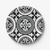 Decoratieve renaissance Rosette Tile Design Papieren Bordje (Voorkant)