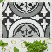 Decoratieve renaissance Rosette Tile Design Theedoek (Gevouwen)