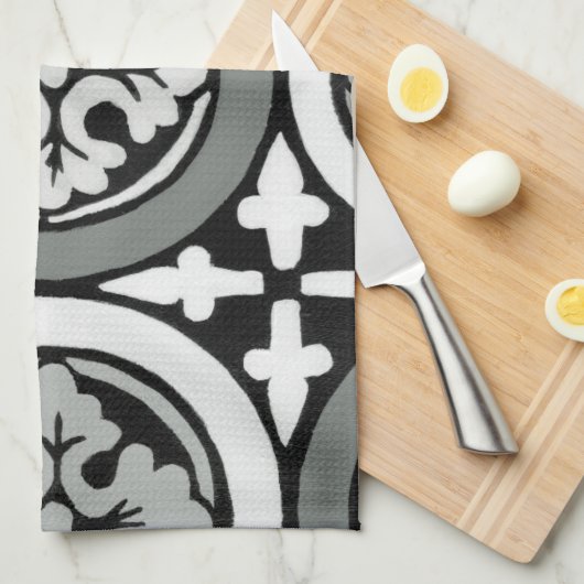 Decoratieve renaissance Rosette Tile Design Theedoek (Quarter Fold)