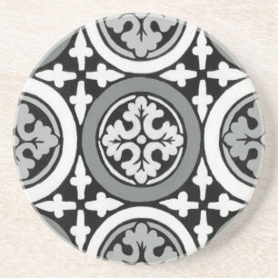 Decoratieve renaissance Rosette Tile Design Zandsteen Onderzetter