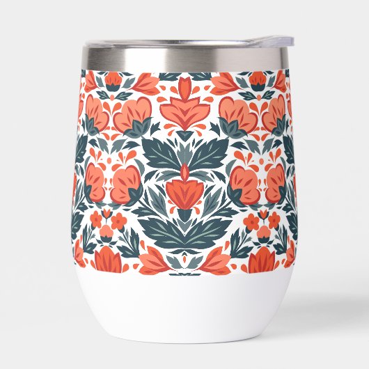 Decoratieve rode bloemen (Links)