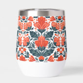 Decoratieve rode bloemen (Achterkant)