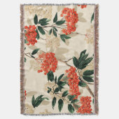 Decoratieve rode en witte bessen ontwerp deken (Voorkant Verticaal)