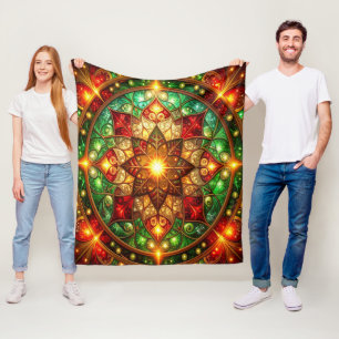 Decoratieve rode groene fleece deken