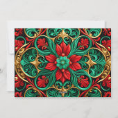 Decoratieve rode groene vakantie Kaart (Achterkant)