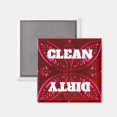 Decoratieve rode vaatwasmachine magneet (Voorkant / Achterkant)