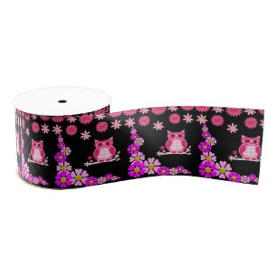 decoratieve roze lintuil grosgrain lint
