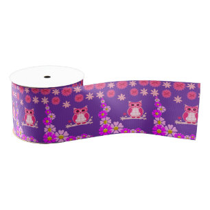 decoratieve roze lintuil grosgrain lint