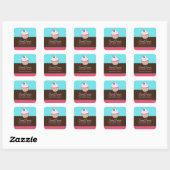 Decoratieve Schattige Cupcake Jar Stickers (Vel)