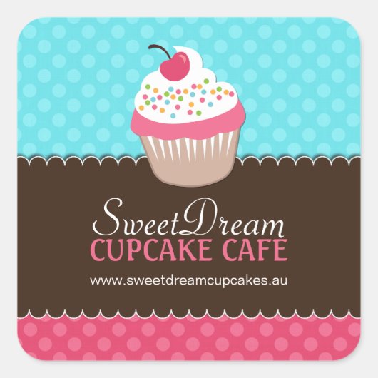 Decoratieve Schattige Cupcake Jar Stickers (Voorkant)