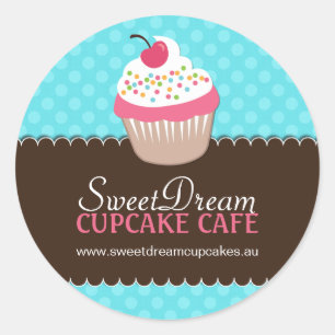 Decoratieve Schattige Cupcake Jar Stickers