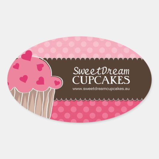 Decoratieve Schattige Cupcake Jar Stickers (Voorkant)