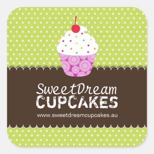 Decoratieve Schattige Cupcake Stickers (Voorkant)