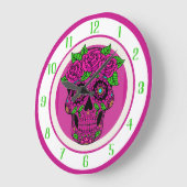 Decoratieve schedel grote klok (Hoek)