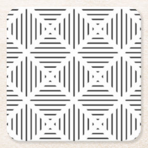 Decoratieve, schelp papier coaster vierkante kartonnen onderzetter
