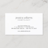 Decoratieve Schoonheidscontainers Cosmetologist Zw Visitekaartje (Achterkant)