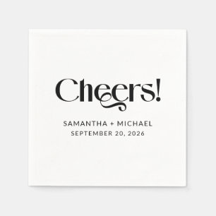 Decoratieve Serif Trouw Cheers Servet