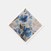 Decoratieve servetten (Blauwe Waterverf Floral Des (Hoek)