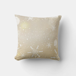 Decoratieve Sneeuw Blauwe & Witte Bal Prettig Kers Kussen