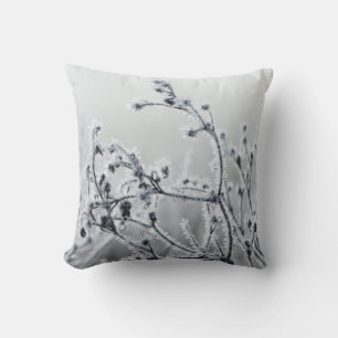 Decoratieve Sneeuw Blauwe & Witte Bal Prettig Kers Kussen