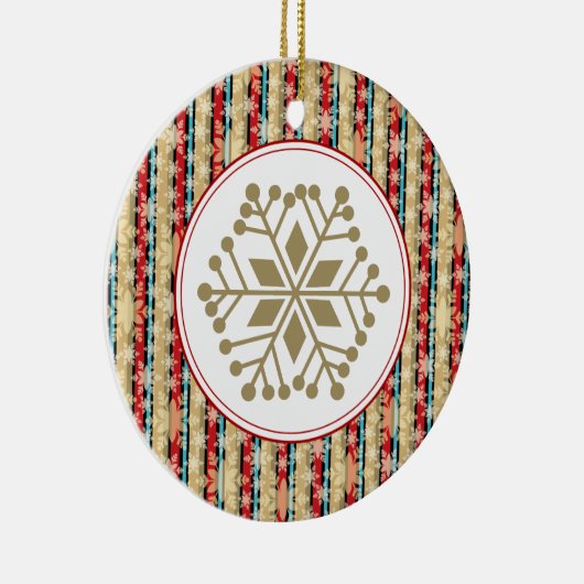 Decoratieve Snowflake-kerstversieringen Keramisch Ornament (Rechts)