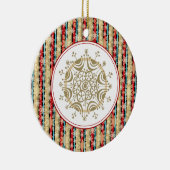 Decoratieve Snowflake-kerstversieringen Keramisch Ornament (Rechts)
