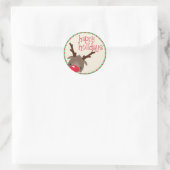 DECORATIEVE STICKER ZEGEL :: rendieren (Tas)