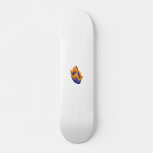 Decoratieve stijl, donkerblauw groen, wattenstel skateboard