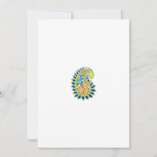 Decoratieve stijl, donkerblauw groen, Wattle Feestdagenkaart